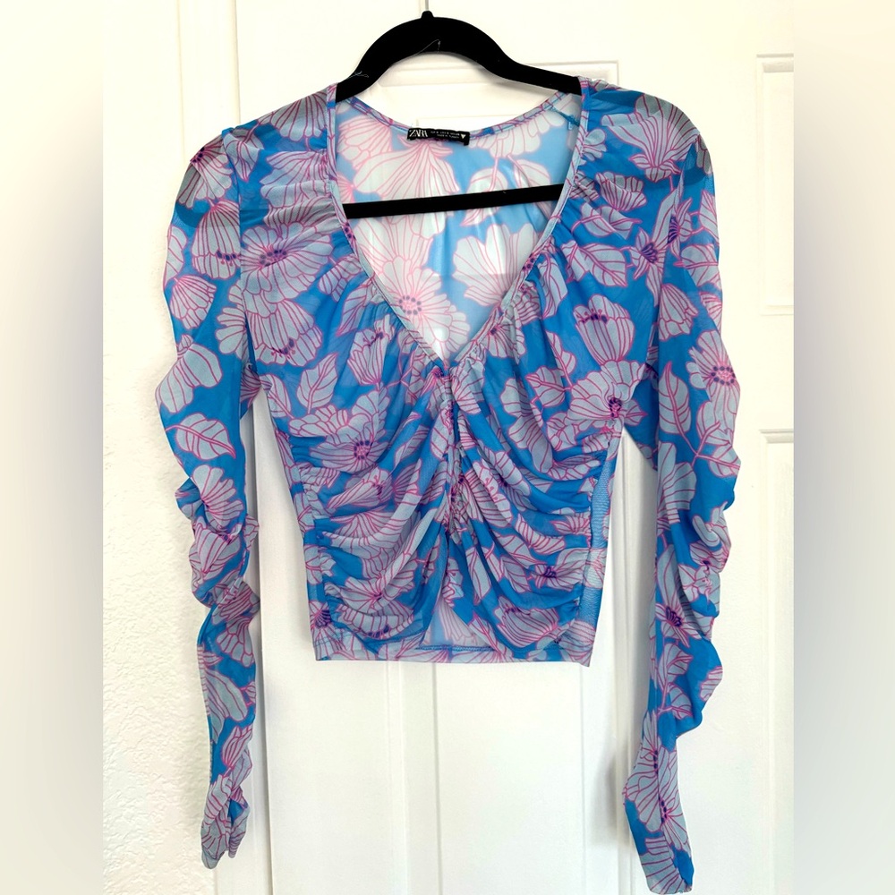 Zara mesh blouse
